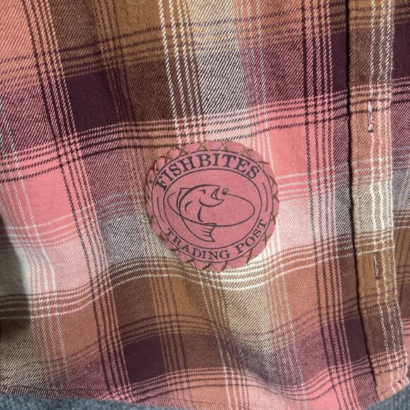 Upcycled Flannel Shirt Shacket Womens Large Boho Vintage Inspired Cottage Retro - Picture 4 of 5